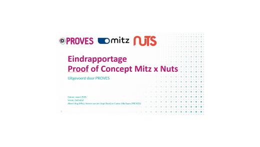 Screenshot van rapportage PoC Mitz x Nuts